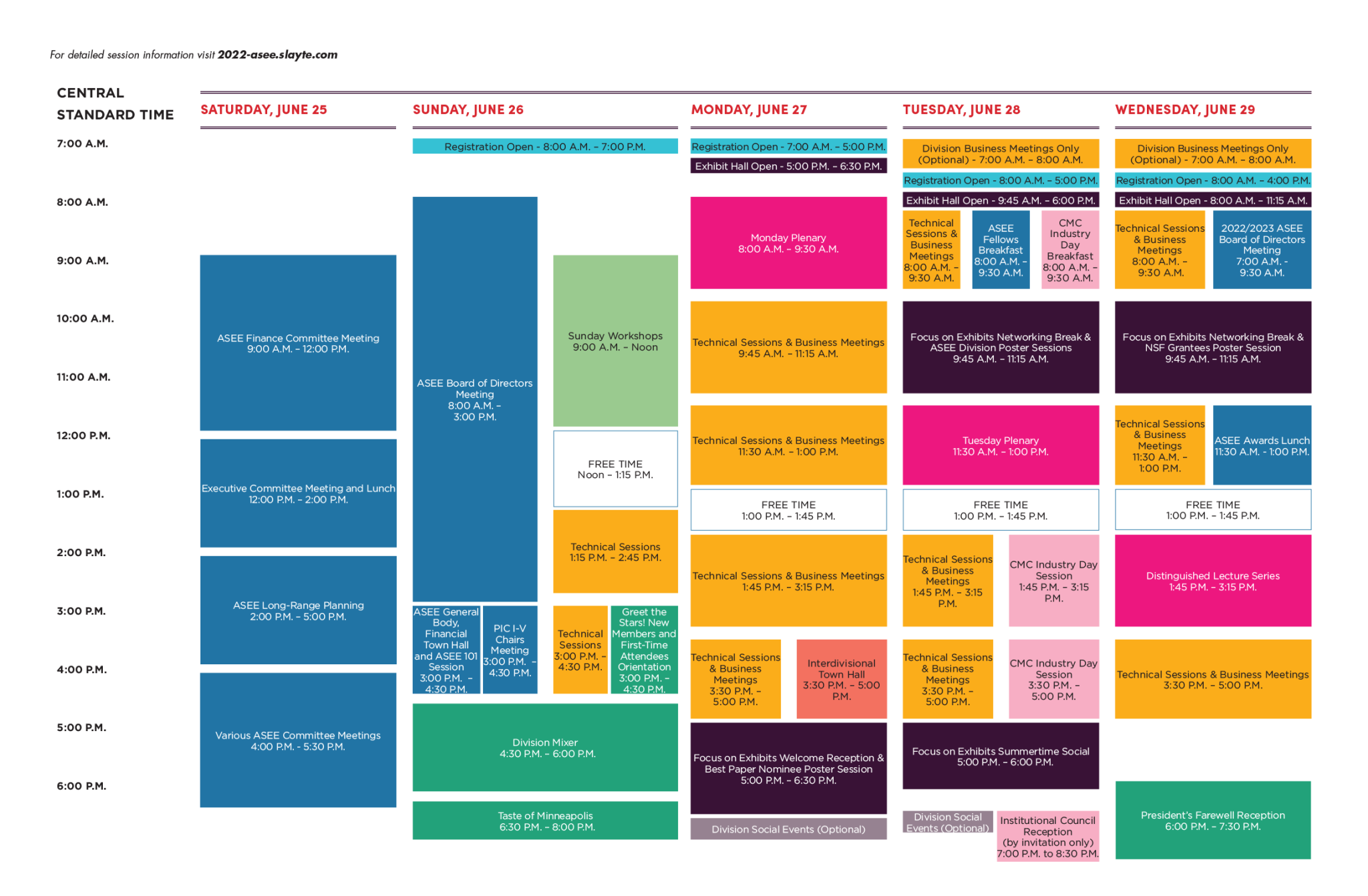 Current conference at a glance deicommittee