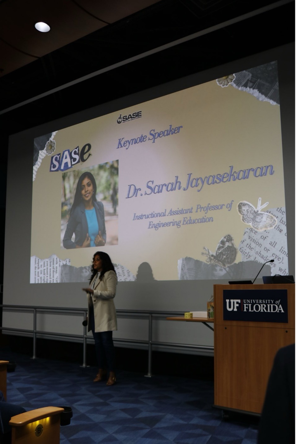 Dr. J giving the Keynote at UFSASE